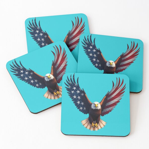 Item preview, Bald Eagle & American Flag – Patriotic Digital Painting on White Background designed and sold by Holy Ink.