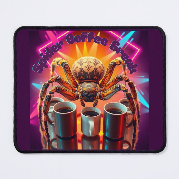 Item preview, Coffee-Loving Spider – Psychedelic Macro Head Tee | Funny Surreal Insect Art for Bug Nerds & Caffeinated Souls designed and sold by Mythic Tide.