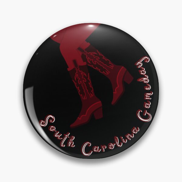 Item preview, South Carolina Gameday Football Boots Pin Button designed and sold by Kickoff Buttons.