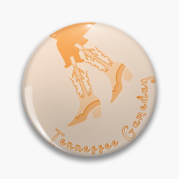 Item preview, Tennessee Gameday Football Boots Pin Button designed and sold by Kickoff Buttons.