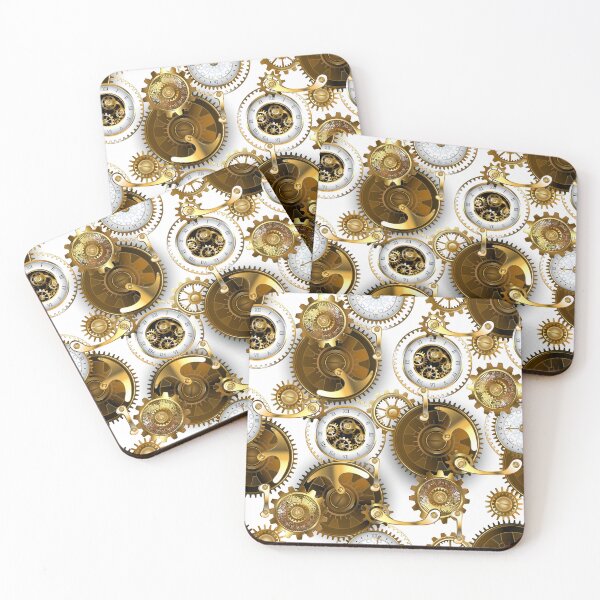 Item preview, Seamless white pattern with gears designed and sold by Blackmoon9.