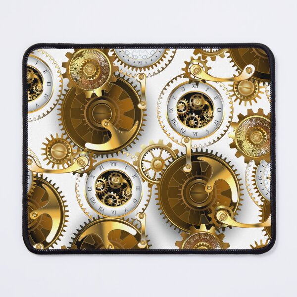Item preview, Seamless white pattern with gears designed and sold by Blackmoon9.