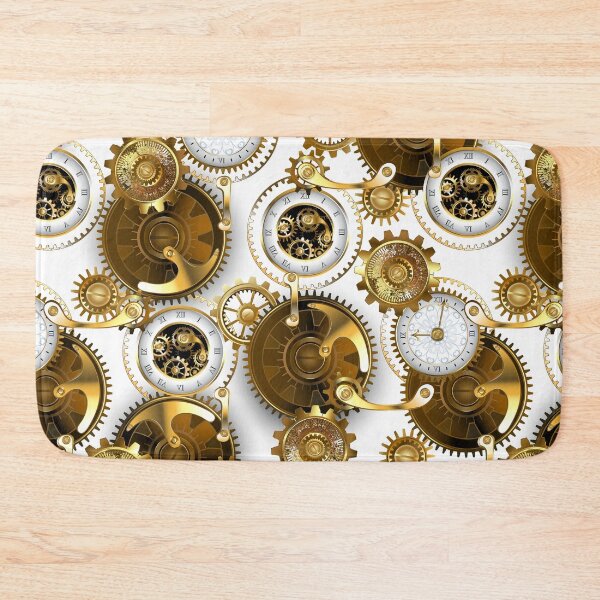 Item preview, Seamless white pattern with gears designed and sold by Blackmoon9.