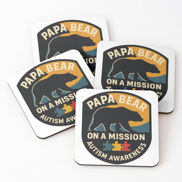 Item preview, Papa Bear on a Mission – Autism Awareness Shirt designed and sold by QuestandQuirk.