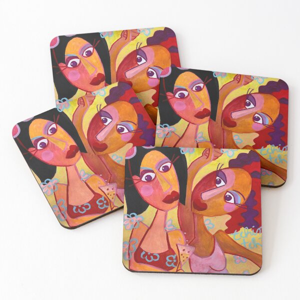 Item preview, tchin-tchin. crazy girls. original paintings for you. designed and sold by nicole-by-tcd.