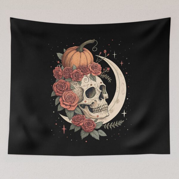 Item preview, Helloween Moonlit Skull designed and sold by SolombraArt.