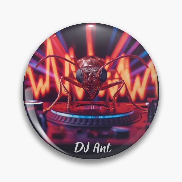 Item preview, DJ Ant – Neon Macro Head Tee | Psychedelic Party Insect Art for Music Lovers & Bug Nerds Who Drop Beats designed and sold by Mythic Tide.