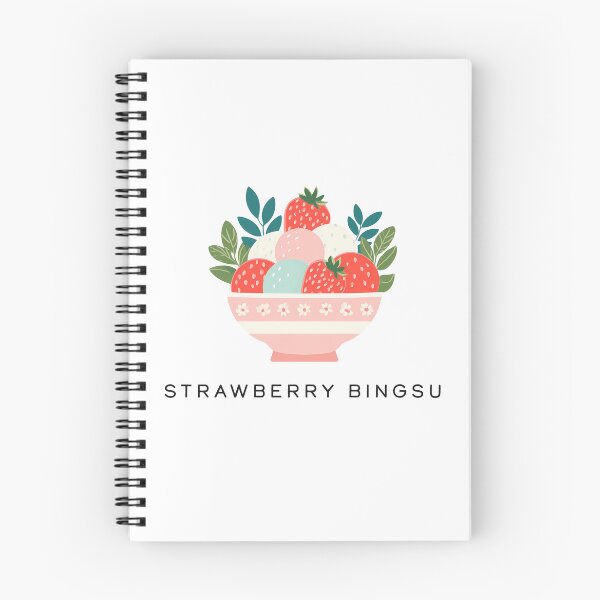 Item preview, Strawberry Bingsu – Korean Shaved Ice Dessert Illustration designed and sold by BobaBunny76.