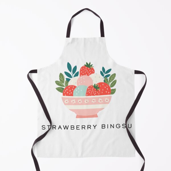 Item preview, Strawberry Bingsu – Korean Shaved Ice Dessert Illustration designed and sold by BobaBunny76.