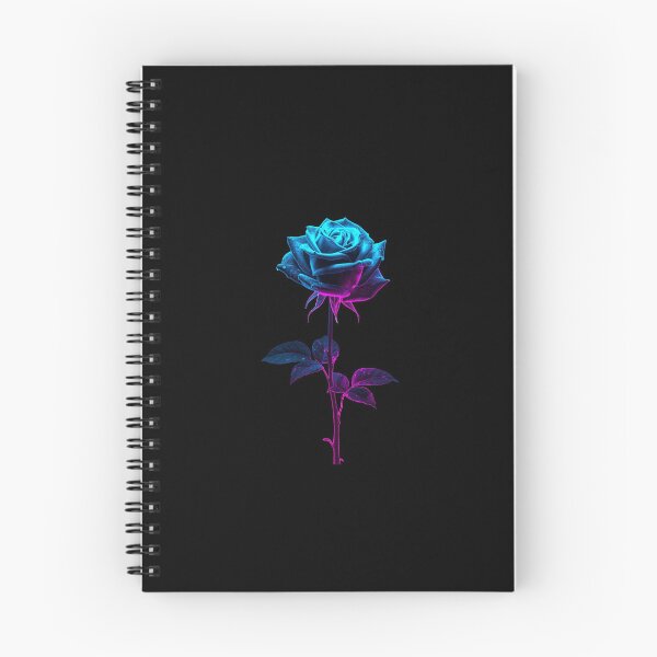 Item preview, Luminescent Neon Rose of Darkness – Blue Turquoise & Fuchsia Fantasy Flower designed and sold by PixelVibe782.
