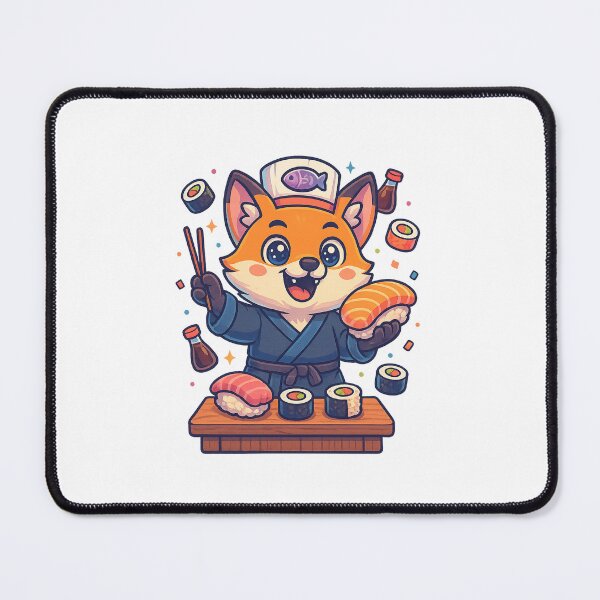 Item preview, Sushi Chef Fox – Cute Cartoon Japanese Food Lover designed and sold by DeborahNewcombe.