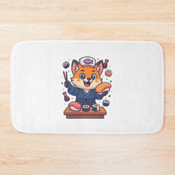 Item preview, Sushi Chef Fox – Cute Cartoon Japanese Food Lover designed and sold by DeborahNewcombe.