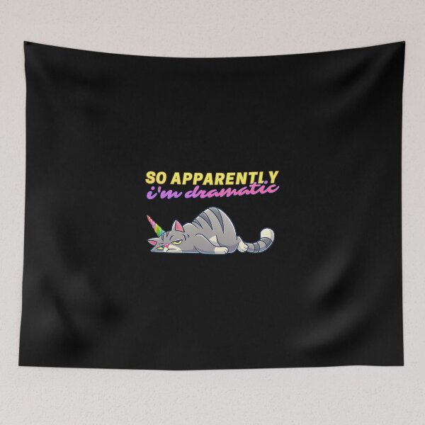 Item preview, Funny Colorful Lazy Unicorn Cat So Apparently I'm Dramatic U designed and sold by virostrength.