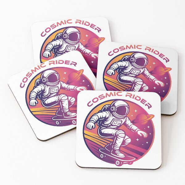 Item preview, Cosmic Rider – Astronaut Skateboarding in Space Retro Futuristic 3 designed and sold by sherifshaaban.