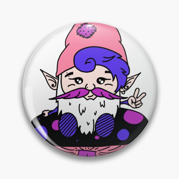 Item preview, Genderfluid Gnome on a Mushroom designed and sold by GnomeyArt.