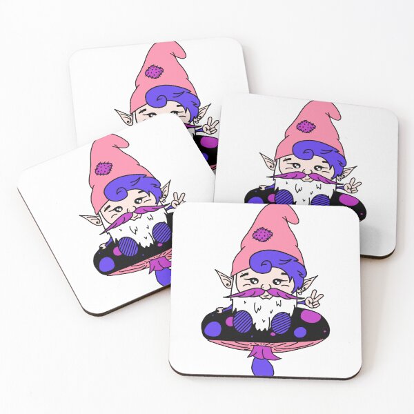 Item preview, Genderfluid Gnome on a Mushroom designed and sold by GnomeyArt.