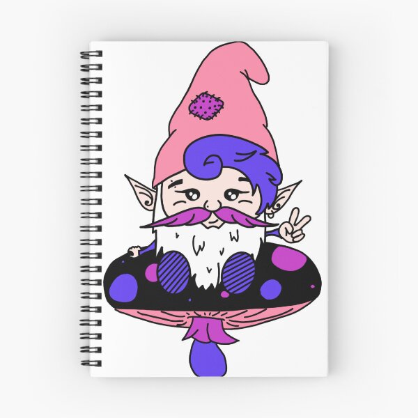 Item preview, Genderfluid Gnome on a Mushroom designed and sold by GnomeyArt.