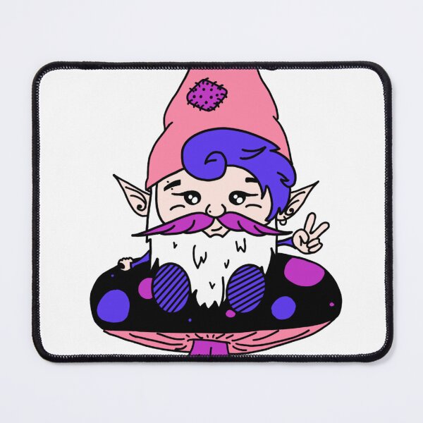 Item preview, Genderfluid Gnome on a Mushroom designed and sold by GnomeyArt.