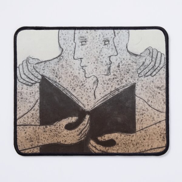 Item preview, Dual-Faced Surreal Figures Reading a Book – Abstract Symbolic Art designed and sold by Floonadion.
