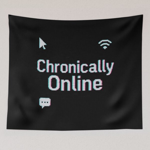 Item preview, Chronically Online | Funny Internetcore Sticker / Aesthetic Design designed and sold by Dragonfly-10.
