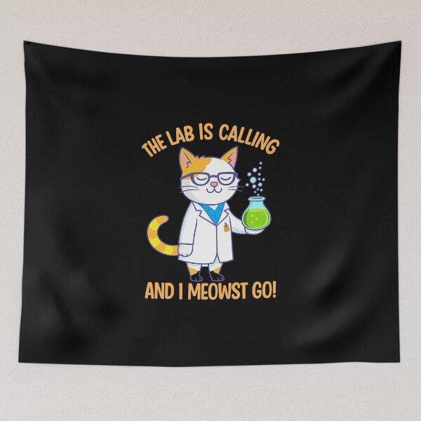 Item preview, Girls Lab Calling Science Funny Lab Cat Laboratory Chemistry  designed and sold by Kaiskinner.