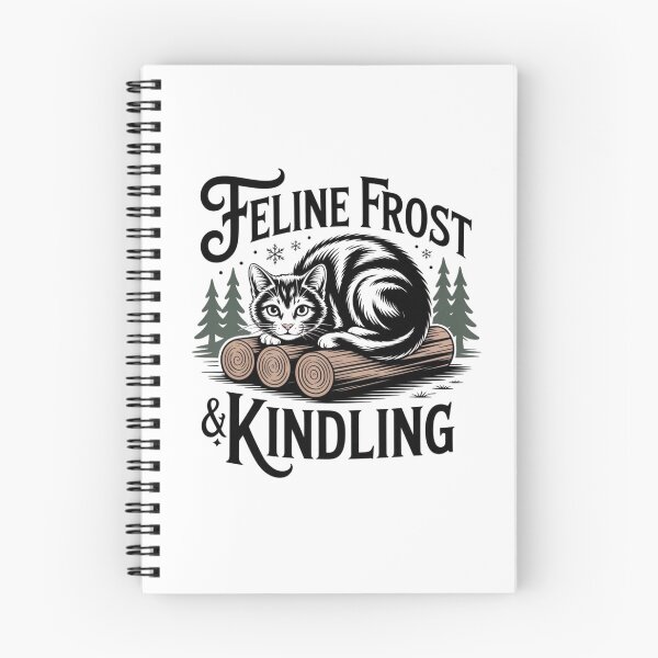 Item preview, Vintage Winter Cat 'Feline Frost & Kindling' Art designed and sold by Dewer Shop.