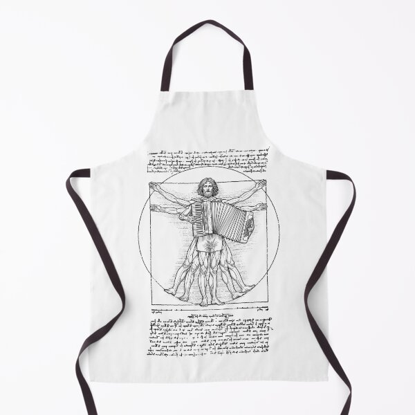 Item preview, Accordion Accordionist Vitruvian Man Leonardo Da Vinci Music designed and sold by GrandeDuc.