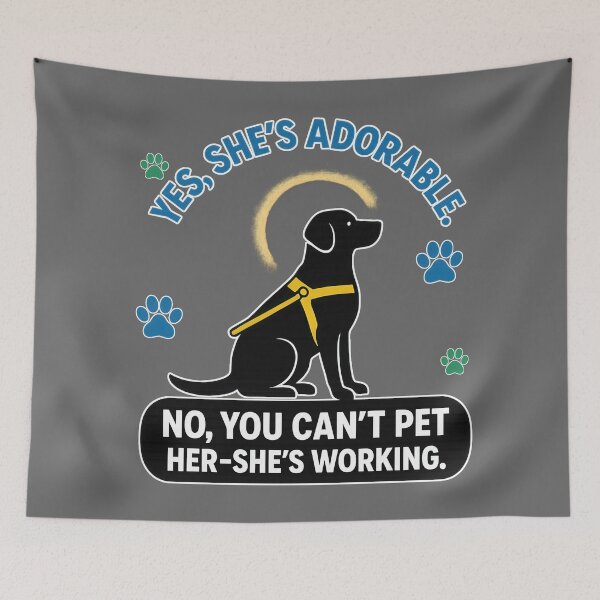 Item preview, Adorable Service Guide Dog Working Do Not Pet designed and sold by Eyepatch-Jacks.