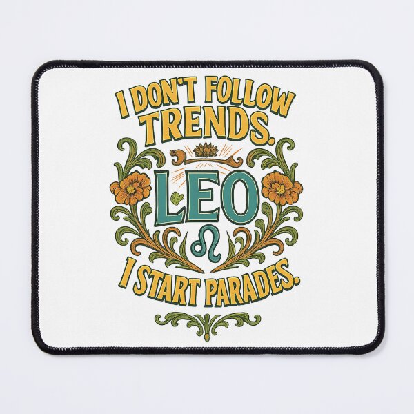 Item preview, Leo "I Don't Follow Trends. I Start Parades" Art Nouveau T-Shirt | Confident Zodiac Tee designed and sold by MySpiritTravels.