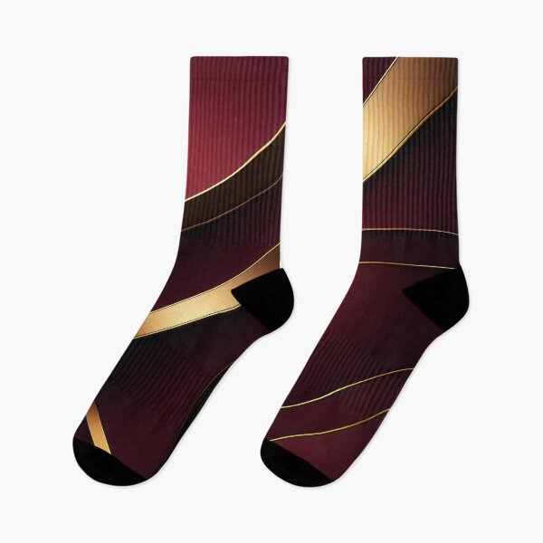 Item preview, Burgundy and Gold Luxury Geometric Abstract 3D art designed and sold by DemureArtsy.