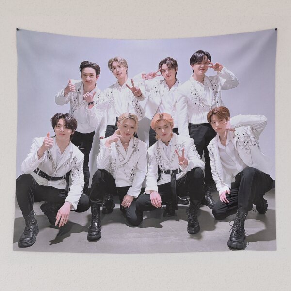Item preview, Stray Kids Karma Ceremony Inkigayo SKZ ot8 group image comeback bang chan lee know changbin hyunjin han felix seungmin IN stay skzoo kpop designed and sold by Kpop-Noona.