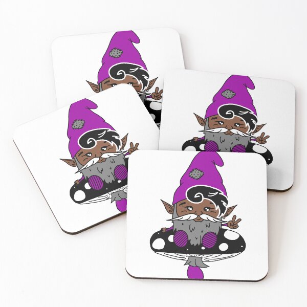 Item preview, POC Asexual Gnome on a Mushroom designed and sold by GnomeyArt.
