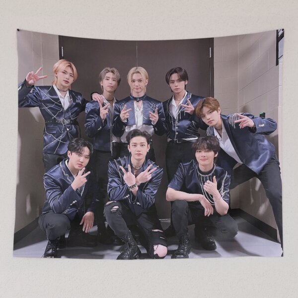Item preview, Stray Kids Karma Ceremony Inkigayo SKZ ot8 group image comeback bang chan lee know changbin hyunjin han felix seungmin IN stay skzoo kpop designed and sold by Kpop-Noona.