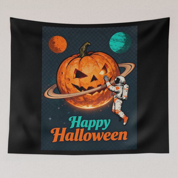 Item preview, Pumpkin Space Astronaut Halloween Art designed and sold by fangt30Orange.