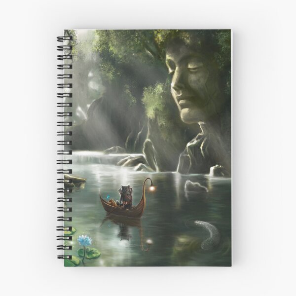 Item preview, Down The Magic River – Surreal Fantasy Landscape Art designed and sold by Fantasy Illustrations & Fan Art.