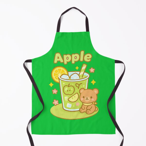 Item preview, Kawaii Apple Juice with Teddy Bear – Pastel Drink Illustration designed and sold by Aileen404.