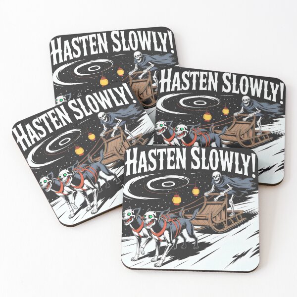 Item preview, Darkly Playful Sledding Scene with Ghoulish Humor designed and sold by SplashTastic.