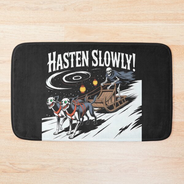Item preview, Darkly Playful Sledding Scene with Ghoulish Humor designed and sold by SplashTastic.