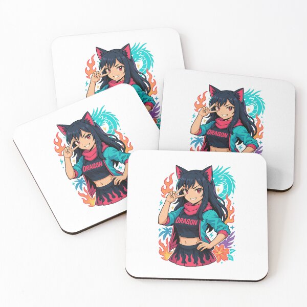 Item preview, Dragon Spirit Neon Neko Girl designed and sold by ToxicDesign.