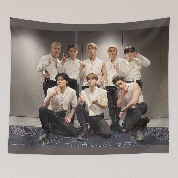 Item preview, Stray Kids Karma Ceremony Inkigayo SKZ ot8 group image comeback bang chan lee know changbin hyunjin han felix seungmin IN stay skzoo kpop designed and sold by Kpop-Noona.