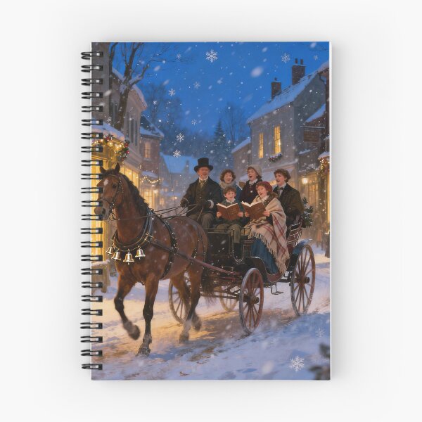 Item preview, Victorian Christmas Carriage Ride Festive Winter Village Scene designed and sold by acceleratorhams.