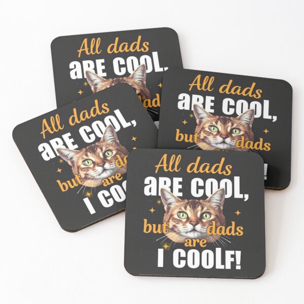 Item preview, All dads are cool, but cat dads are cooler designed and sold by SSMC DREAM DESIGN.