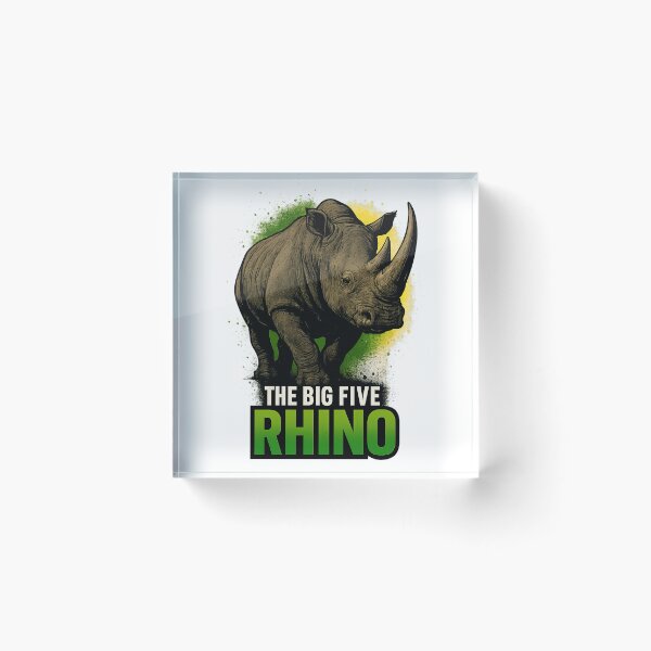 Item preview, The Big Five Rhino Safari Art – VLF Design designed and sold by VitalLifeForce.