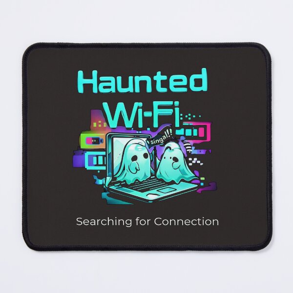 Item preview, Searching for Connection – Cute Ghost Wi-Fi Tee for Paranormal Tech Nerds & Haunted Scrollers designed and sold by Mythic Tide.