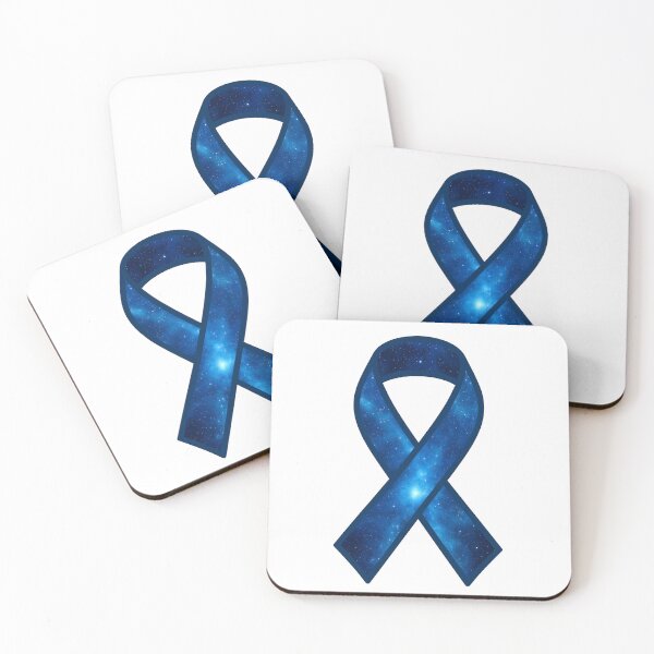 Item preview, Cosmic Blue Awareness Ribbon – Colon Cancer, Child Abuse Prevention & Support Galaxy Design designed and sold by HealthCoreCommunity.