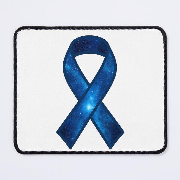 Item preview, Cosmic Blue Awareness Ribbon – Colon Cancer, Child Abuse Prevention & Support Galaxy Design designed and sold by HealthCoreCommunity.