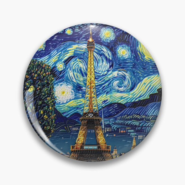 Item preview, eiffel tower basic starry night colorful abstract design designed and sold by SmashingDeals.