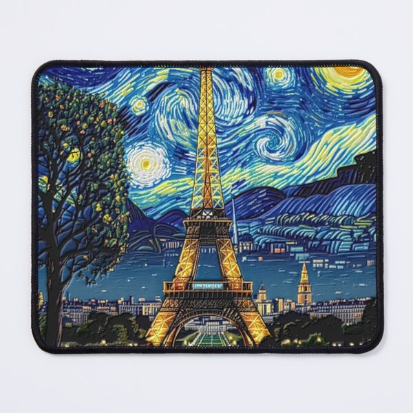Item preview, eiffel tower basic starry night colorful abstract design designed and sold by SmashingDeals.