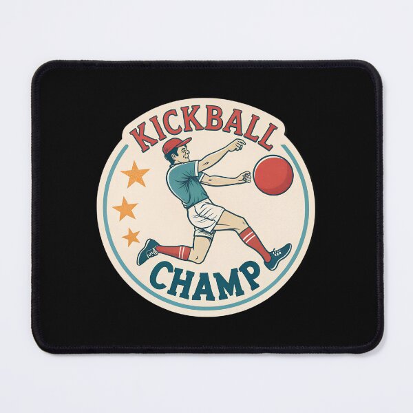 Item preview, Retro Kickball Champ – Vintage Cartoon Player with Bold Red Ball designed and sold by VividOrganica.