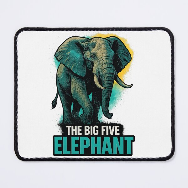 Item preview, The Big Five Elephant Safari Art – VLF Design designed and sold by VitalLifeForce.